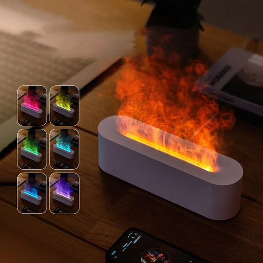 Duftdiffusor in Ofenflammen Optik mit 7 verschiedenen Farben